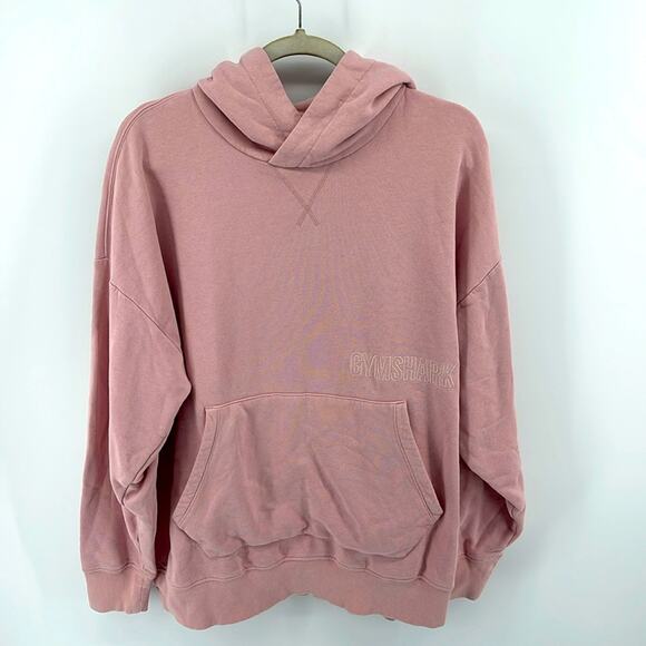 Gymshark Reset unisex logo hooded kangaroo pullover sweatshirt sz M - Picture 1 of 8